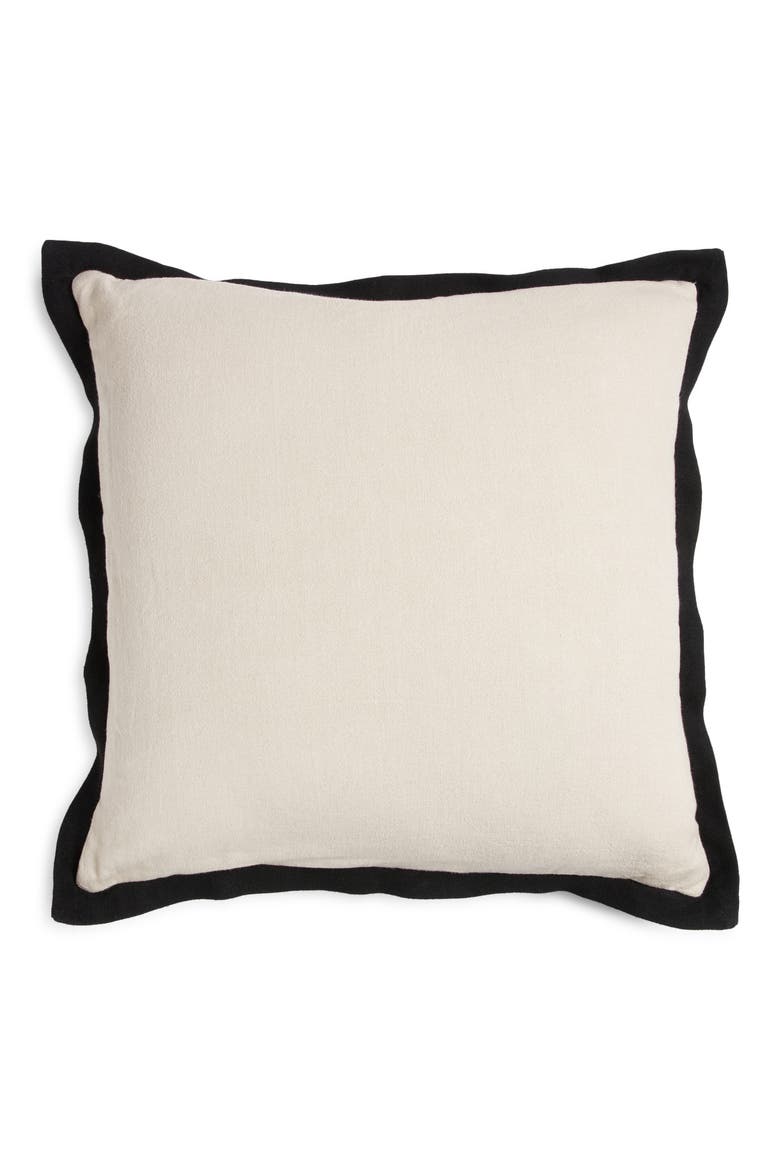 Flange Accent Pillow, Main, color, BEIGE OATMEAL