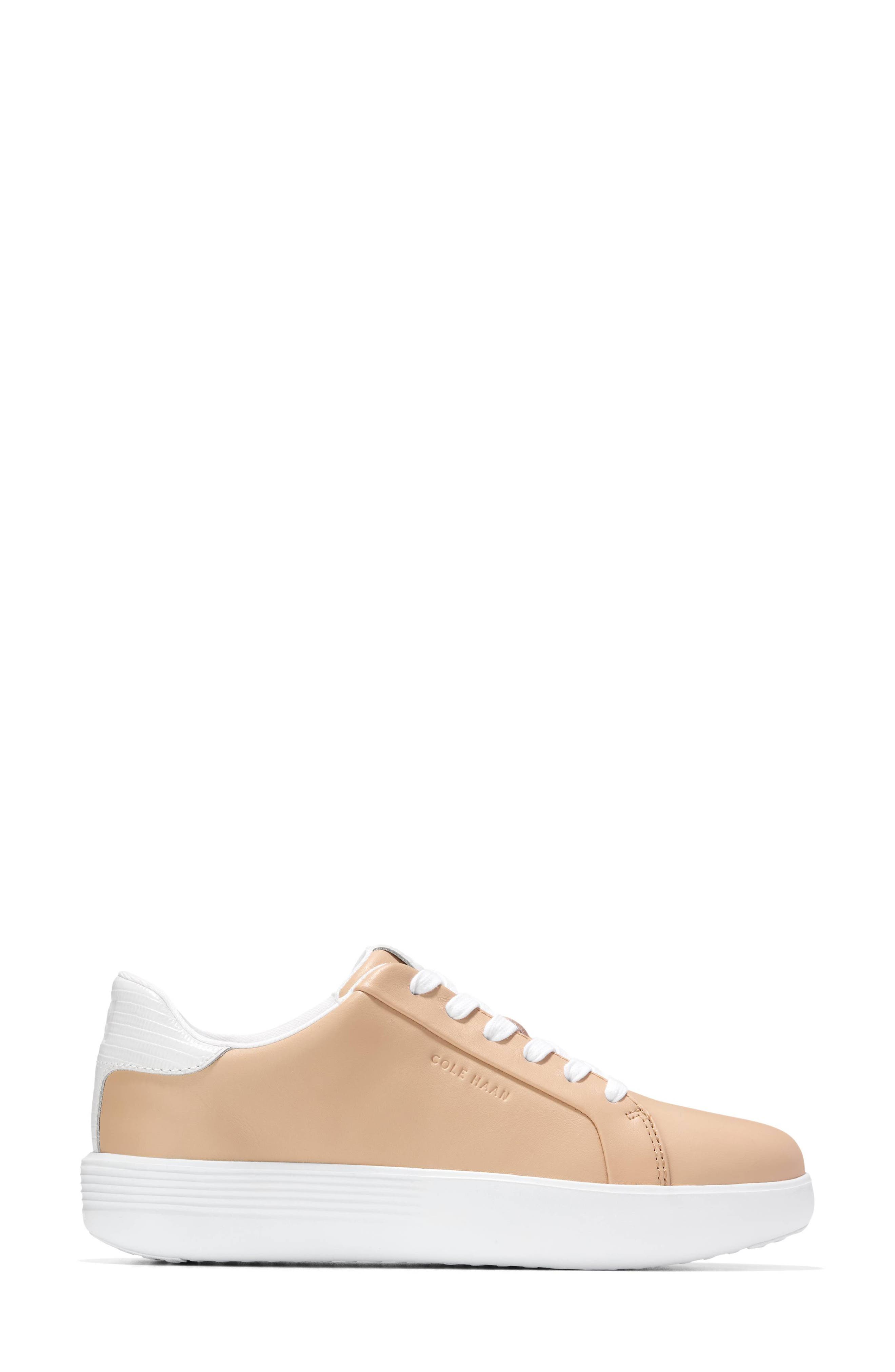 Cole Haan Joy Grand Crosscourt Platform Sneaker, Alternate, color, Soft Buff/ White Lizard Print