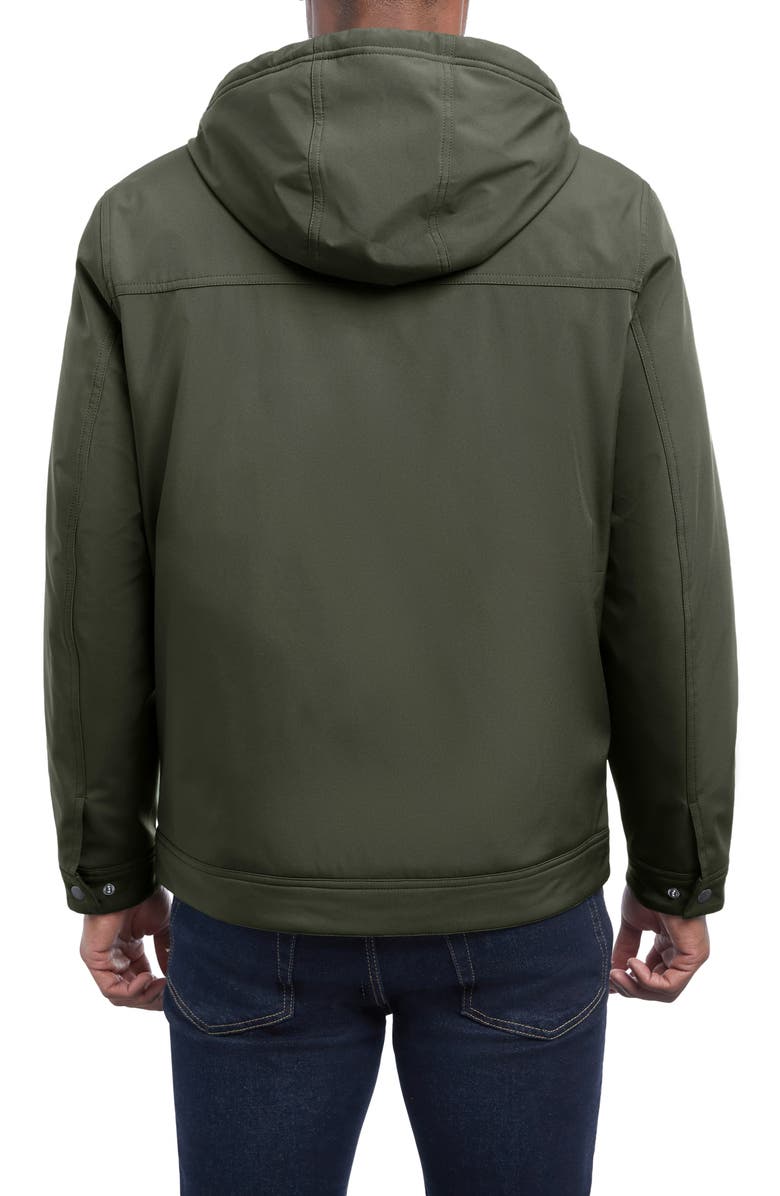 Lucky Brand Loki Workwear Soft Shell Faux Shearling Jacket, Alternate, color, Olive