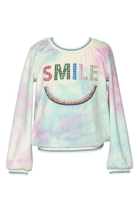 Kids' Smiley Rhinestone Sweatshirt (Little Kid)