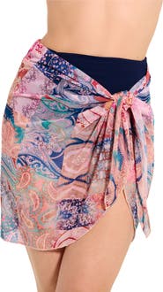 Profile by Gottex Mesh Sarong Wrap Skirt
