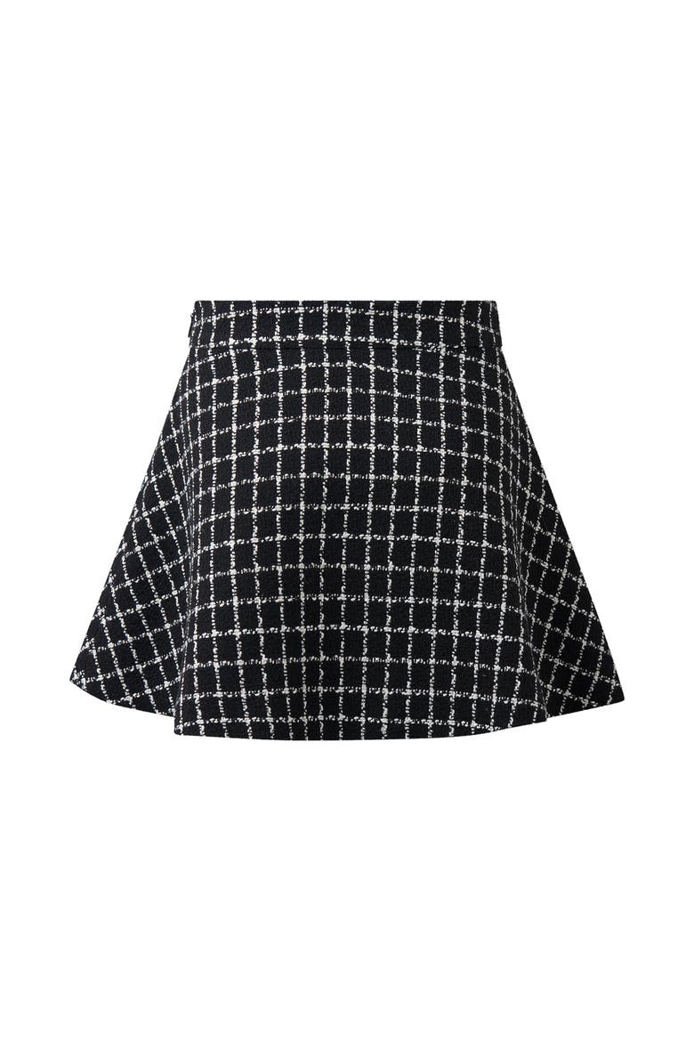 Check Tweed Jacket & Skirt Set, Alternate, color, Black
