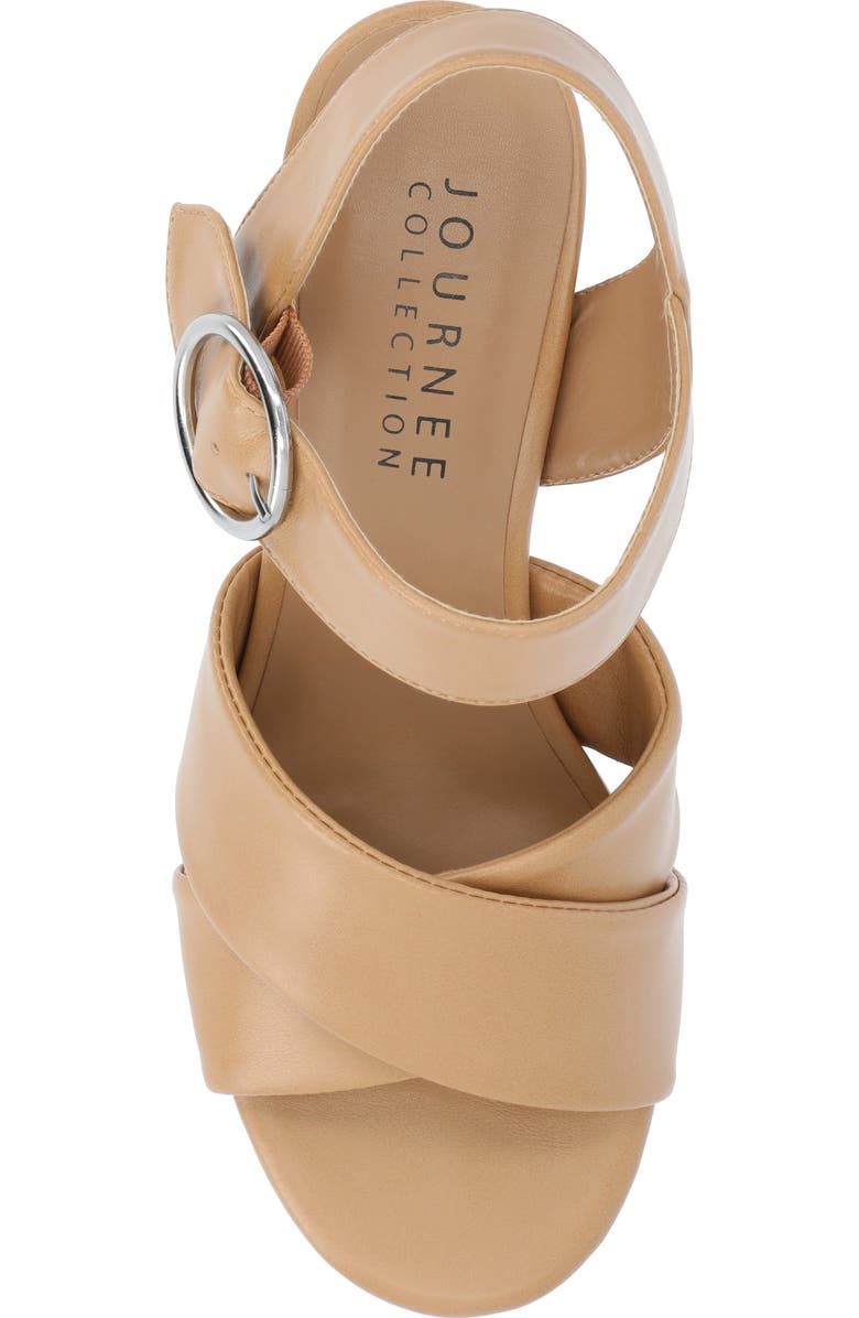 Journee Collection Akeely Block Heel Platform Sandal, Alternate, color, Tan