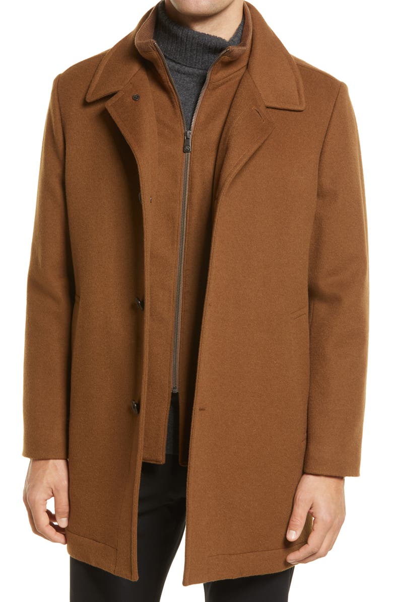 Hart Schaffner Marx MacBeth Car Coat with Bib, Alternate, color, Vicuna