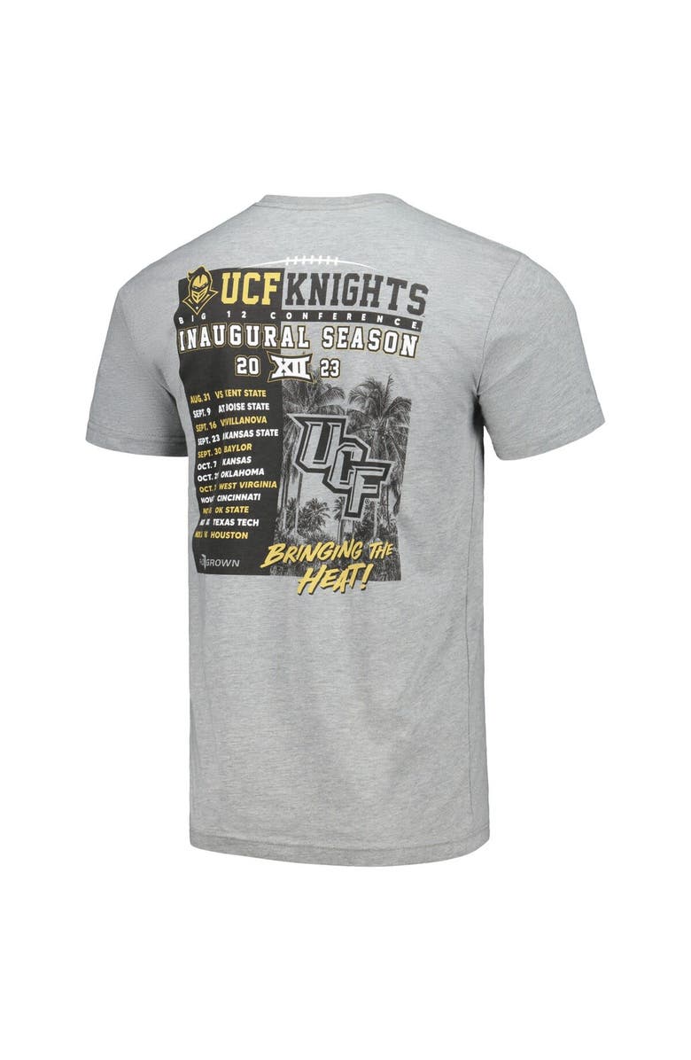 FLOGROWN Men's Heather Gray UCF Knights Inaugural Big 12 Schedule T-Shirt, Alternate, color, Heather Gray