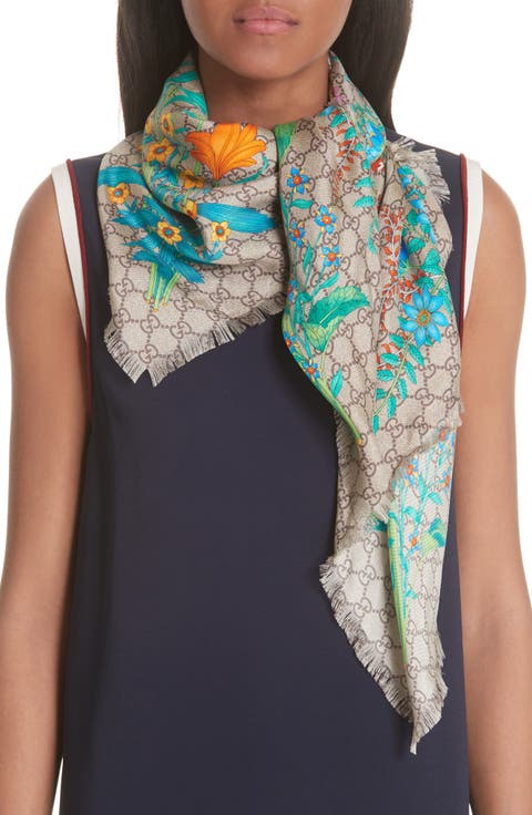 GG New Floral Scarf