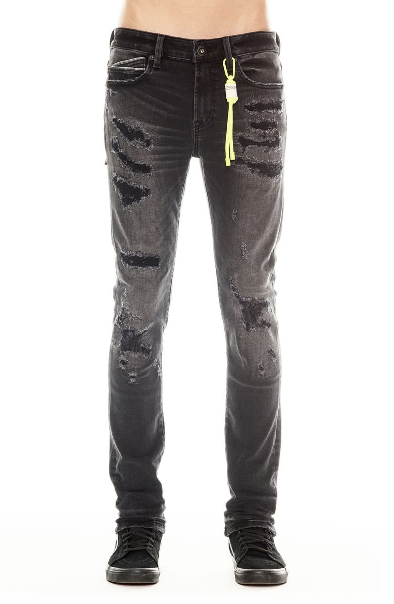 Cult of Individuality Punk Distressed Super Skinny Jeans, Main, color, Sterling
