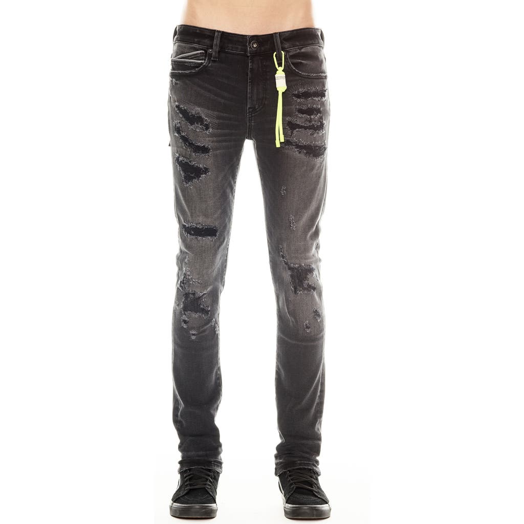 Cult Of Individuality Punk Distressed Super Skinny Jeans In Sterling