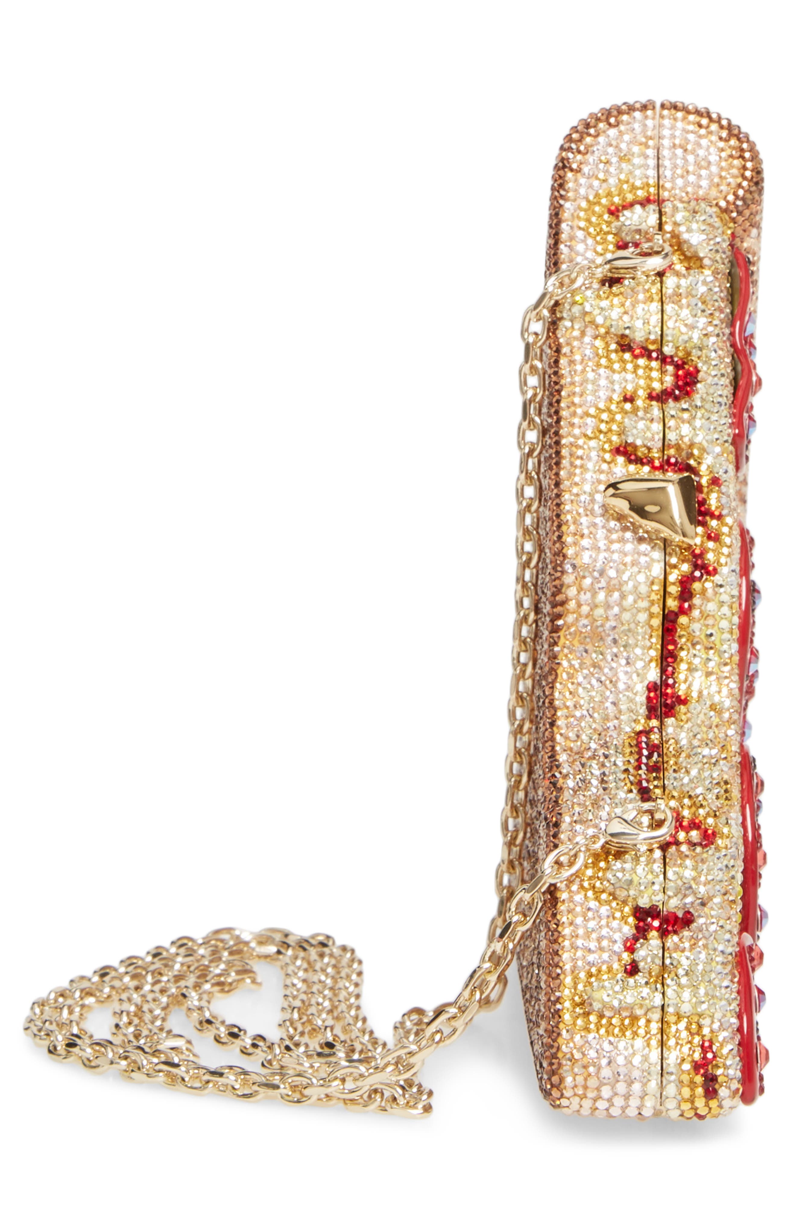 JUDITH LEIBER COUTURE Judith Leiber Crystal Pizza Bag, Alternate, color, 