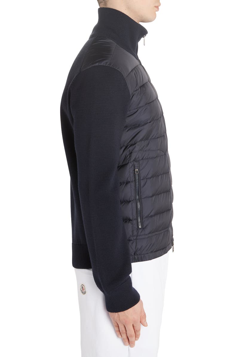 Moncler Mixed Media Down Jacket, Alternate, color,