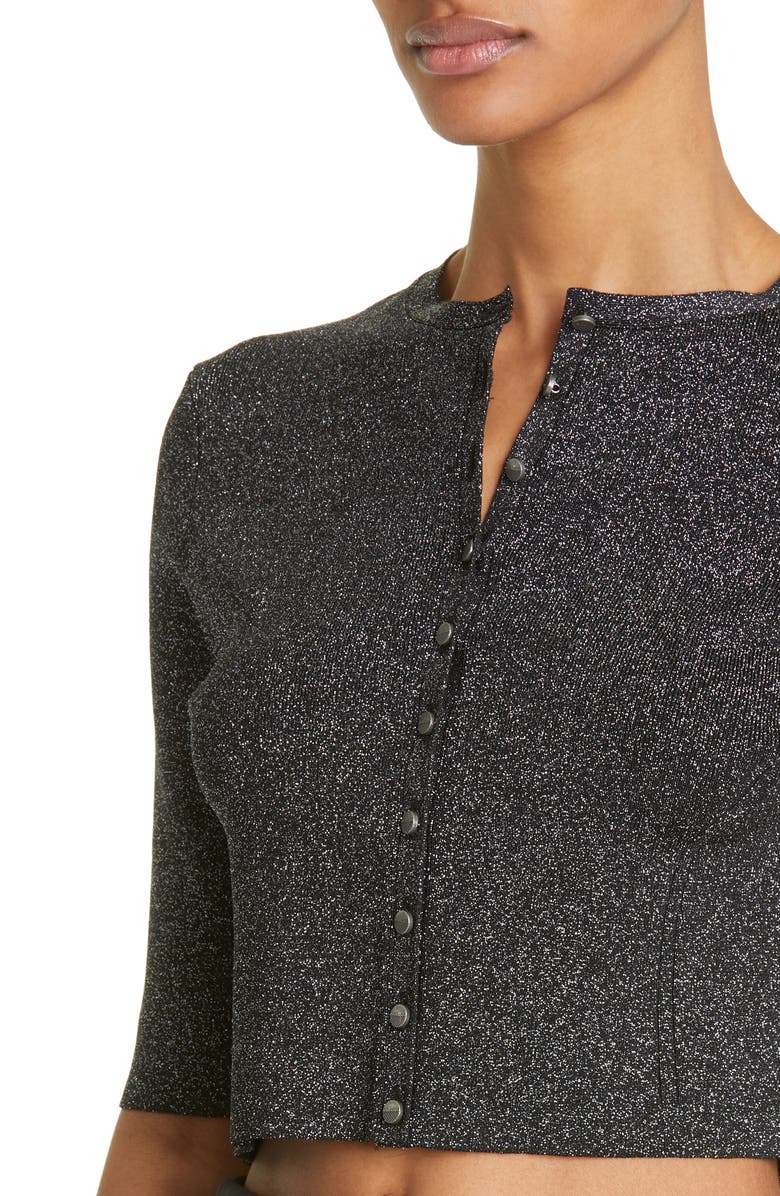 Ted Baker London Sparkly Metallic Crop Cardigan, Alternate, color, 