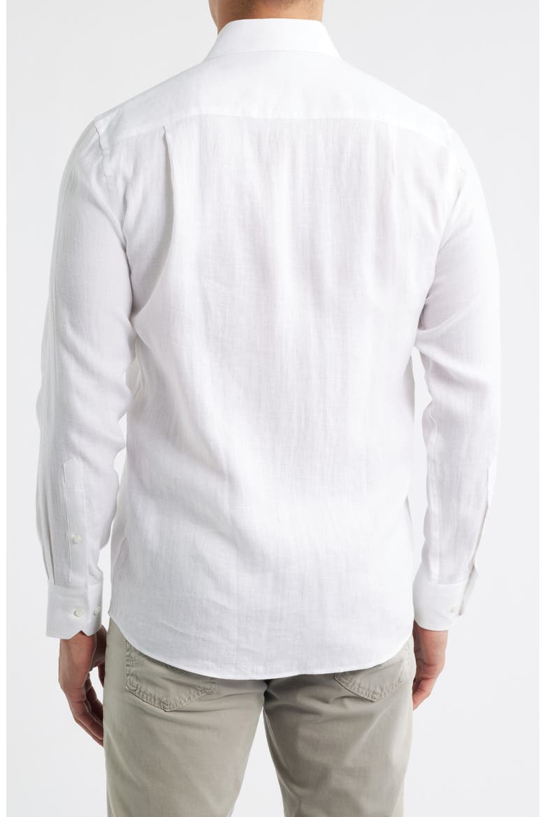 Astino Lino Tailored Fit Linen Button-Up Shirt, Alternate, color, WHITE