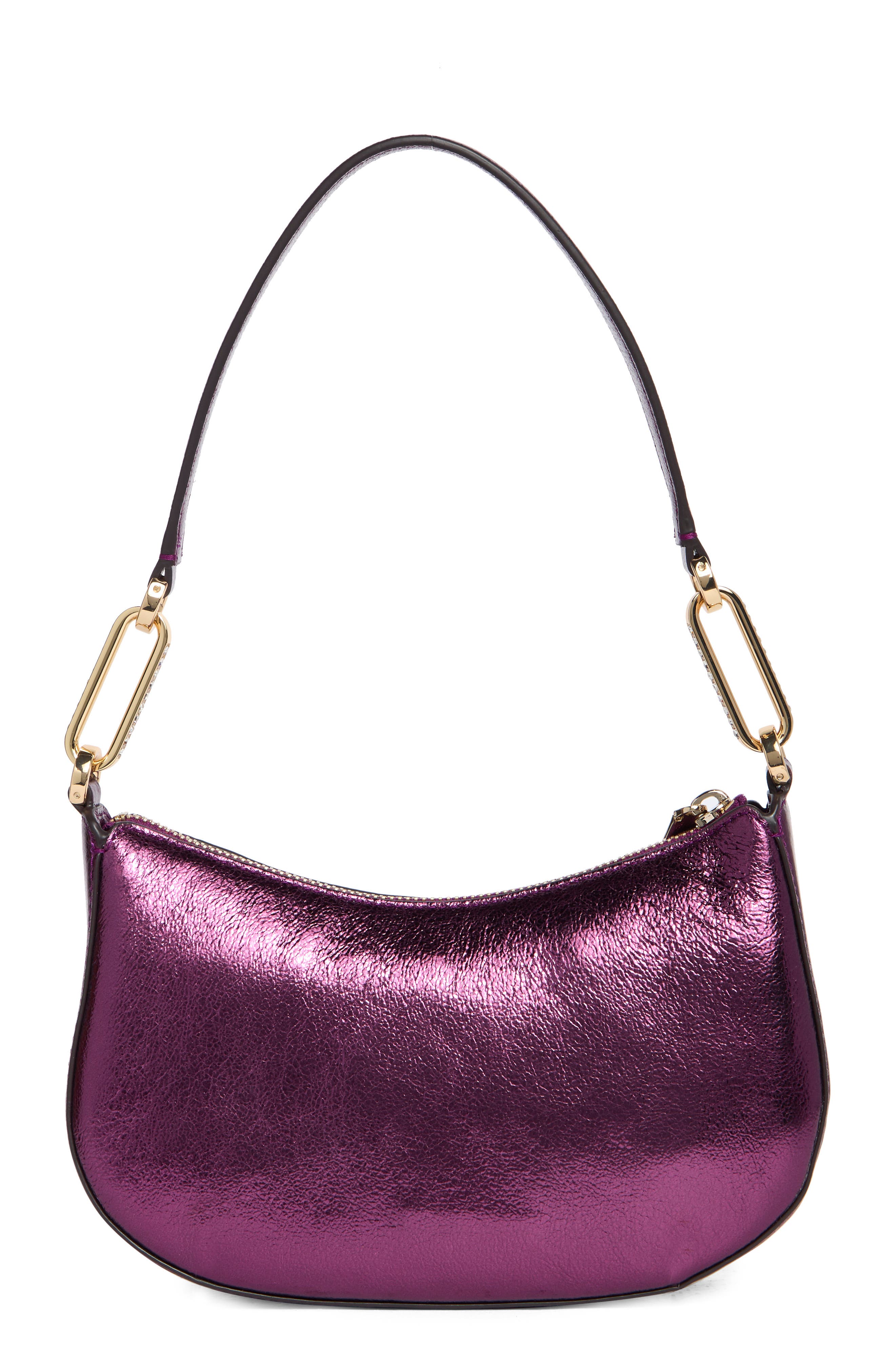 Kate Spade New York nina metallic shoulder bag, Alternate, color, Dark Raspberry