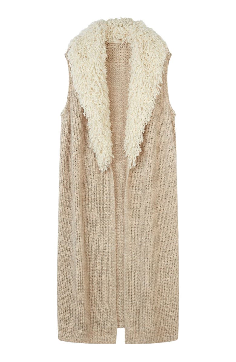 GOBI Mongolian Cashmere Loop-Stitched Cashmere Vest, Alternate, color, Warm Grey