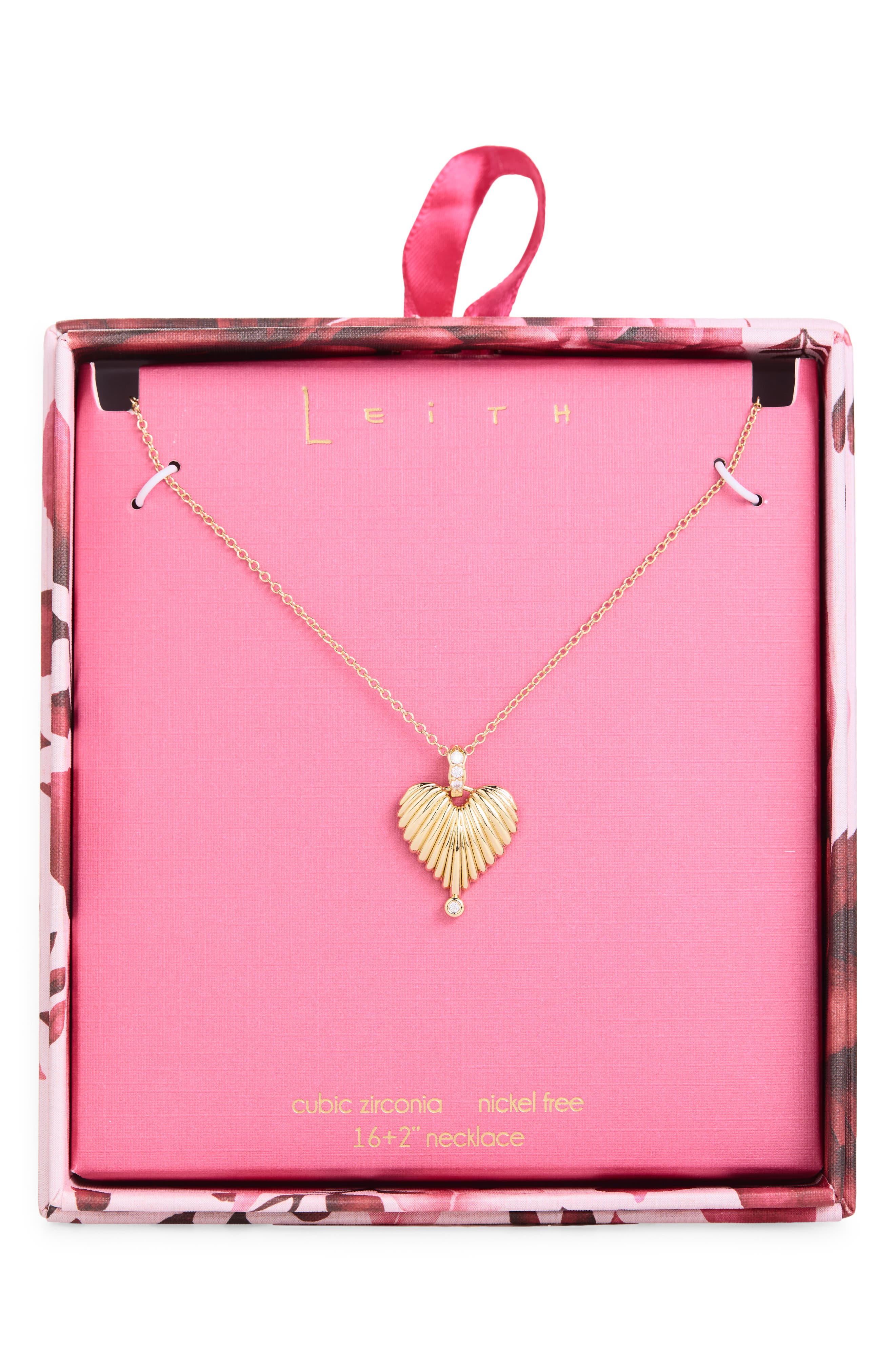 Leith Heart Drop Necklace