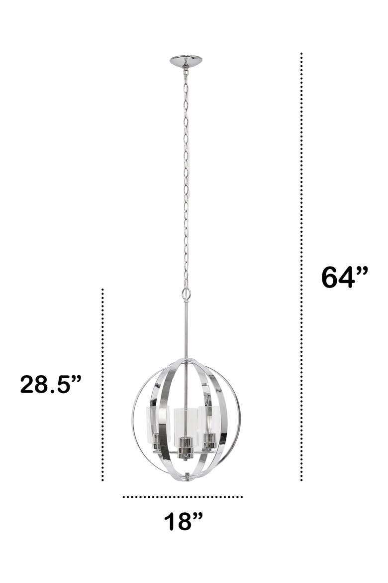 LALIA HOME Three Light Glass Shade Flush Mount Sphere Pendant Light ...