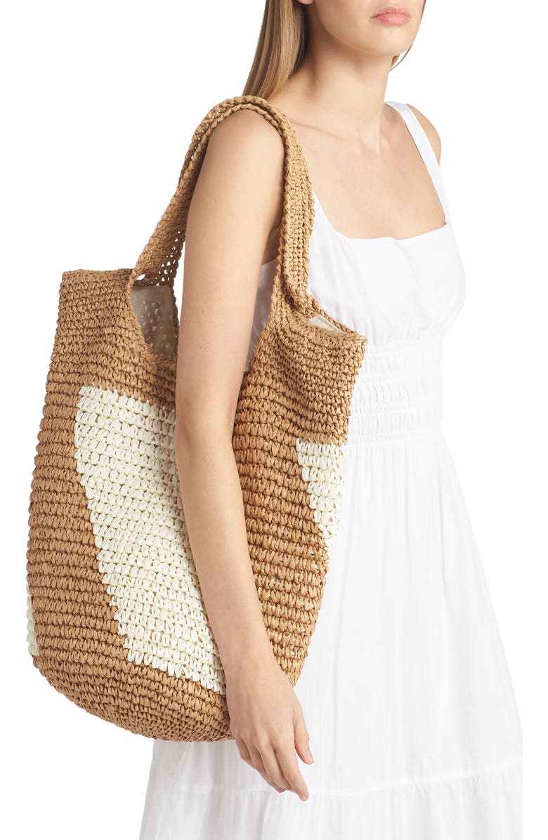 BTB Los Angeles Demi Diagonal Straw Shoulder Bag, Alternate, color,