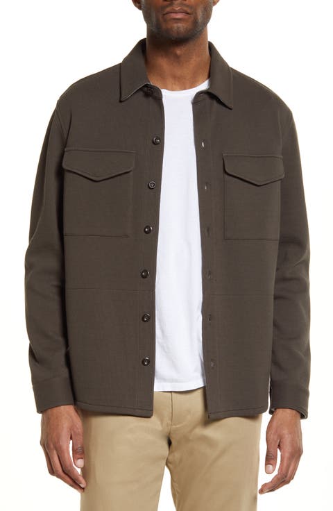 Cotton Blend Shirt Jacket