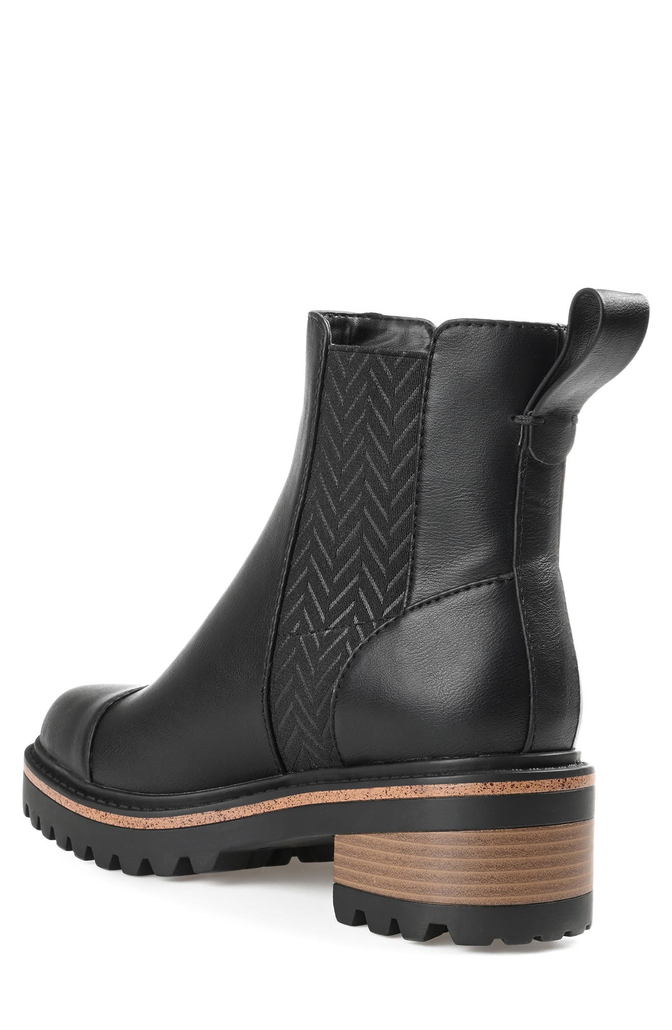 Journee Collection Journee Colleciton Mirette Lug Sole Chelsea Boot, Alternate, color, Black