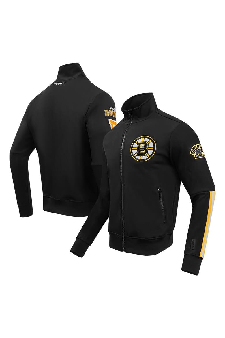 Men's Pro Standard Black Boston Bruins Classic Chenille Full-Zip Track Jacket, Main, color, Black