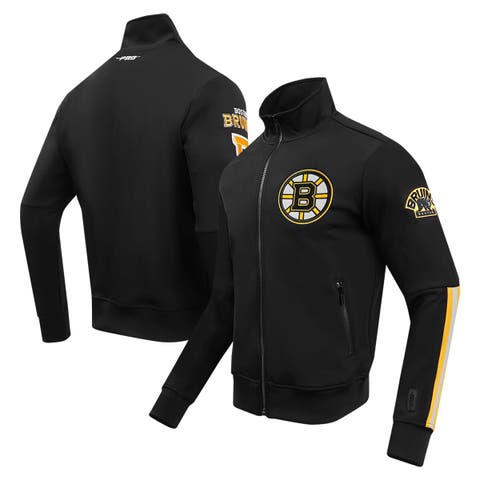 Men's Pro Standard Black Boston Bruins Classic Chenille Full-Zip Track Jacket