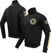 PRO STANDARD Men's Pro Standard Black Boston Bruins Classic Chenille Full-Zip Track Jacket