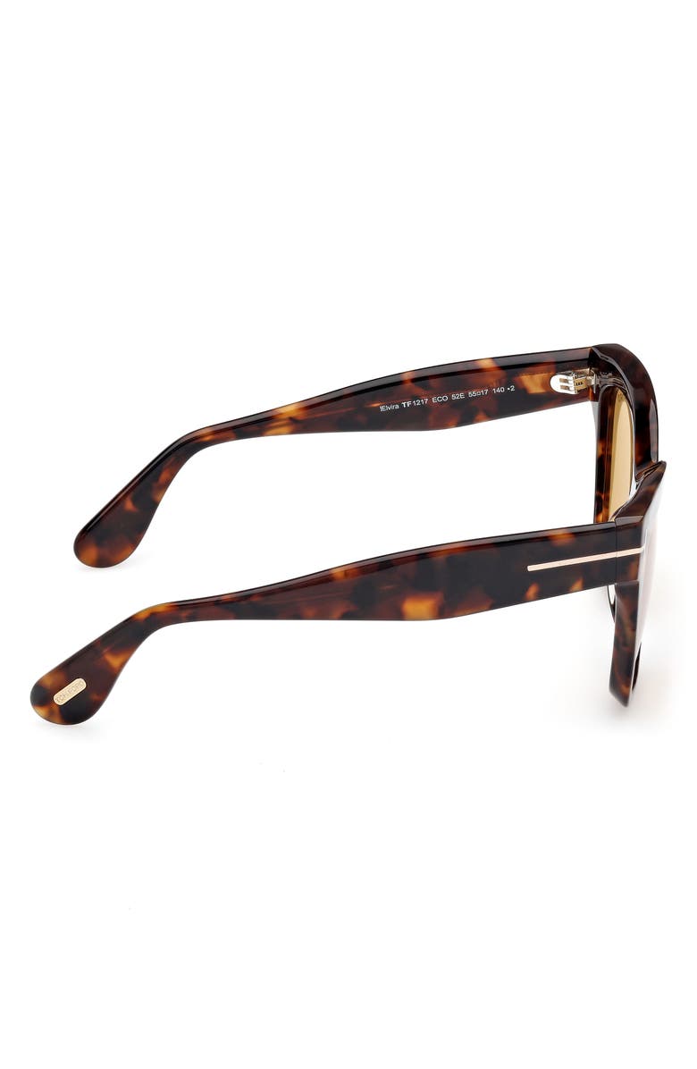 TOM FORD 55mm Butterfly Sunglasses, Alternate, color, Dark Havana / Brown