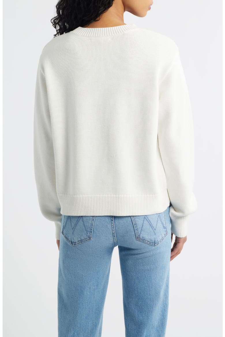 Ty Intarsia Flag Cotton Crewneck Sweater, Alternate, color, IVORY DREAMS