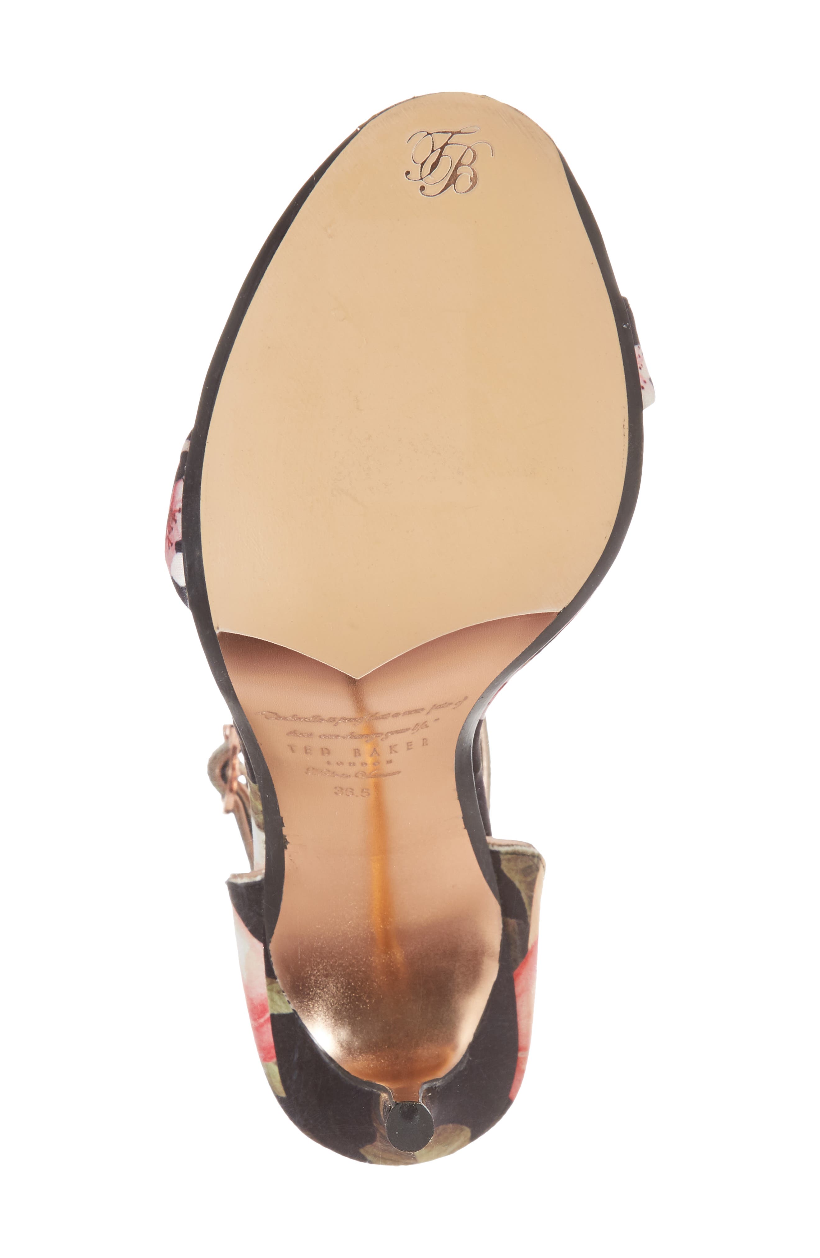 Mirobep Sandal, Alternate, color, PEACH BLOSSOM BLACK SATIN