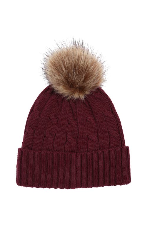 Lauren Ralplh Lauren Cable Crest Patch Hat In Burgundy