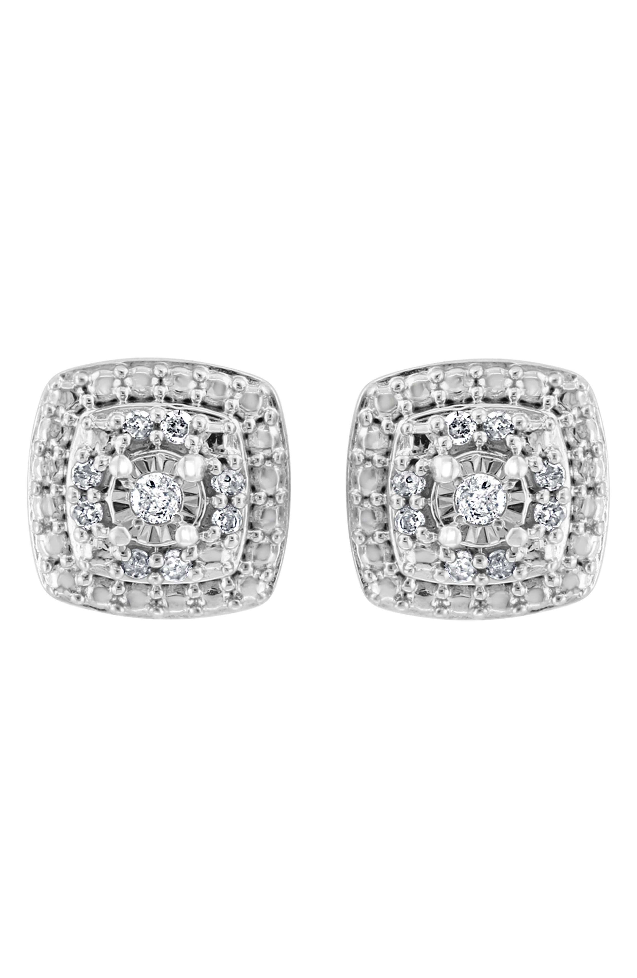 EFFY Sterling Silver Diamond Earrings - 0.10 ctw