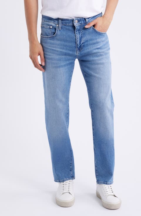 Zach Straight Leg Jeans (Mid Brushed Classic Blue)