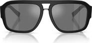 Dolce&Gabbana 58mm Mirrored Pilot Sunglasses