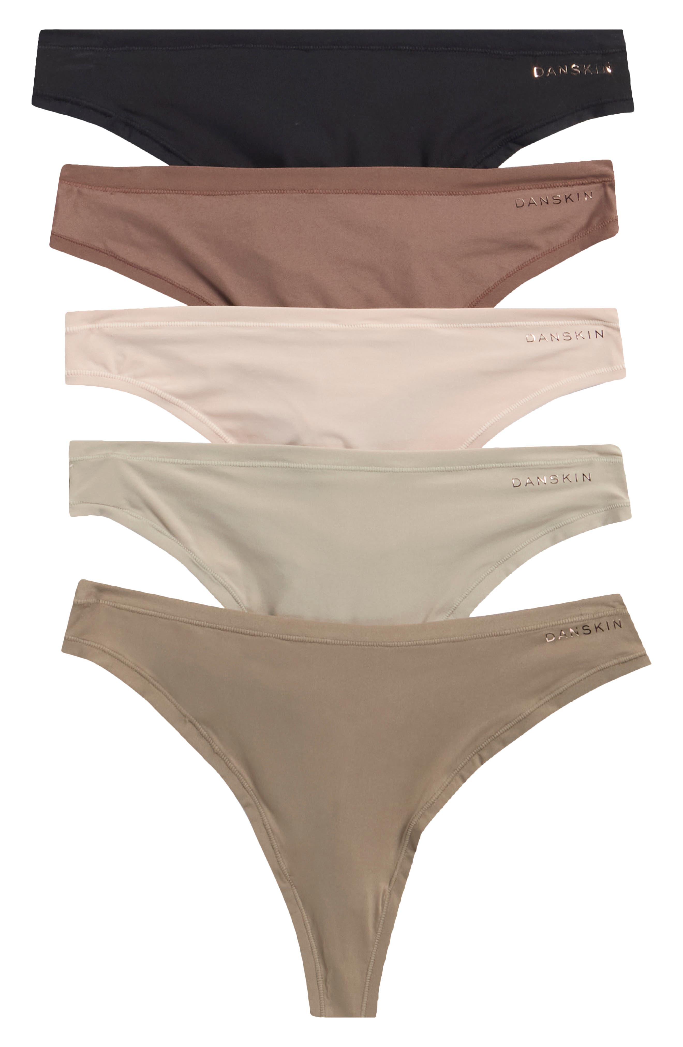 5-Pack Microfiber Thongs
