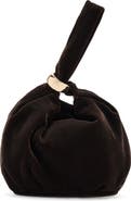 MANGO Velvet Loop Handle Pouch Bag