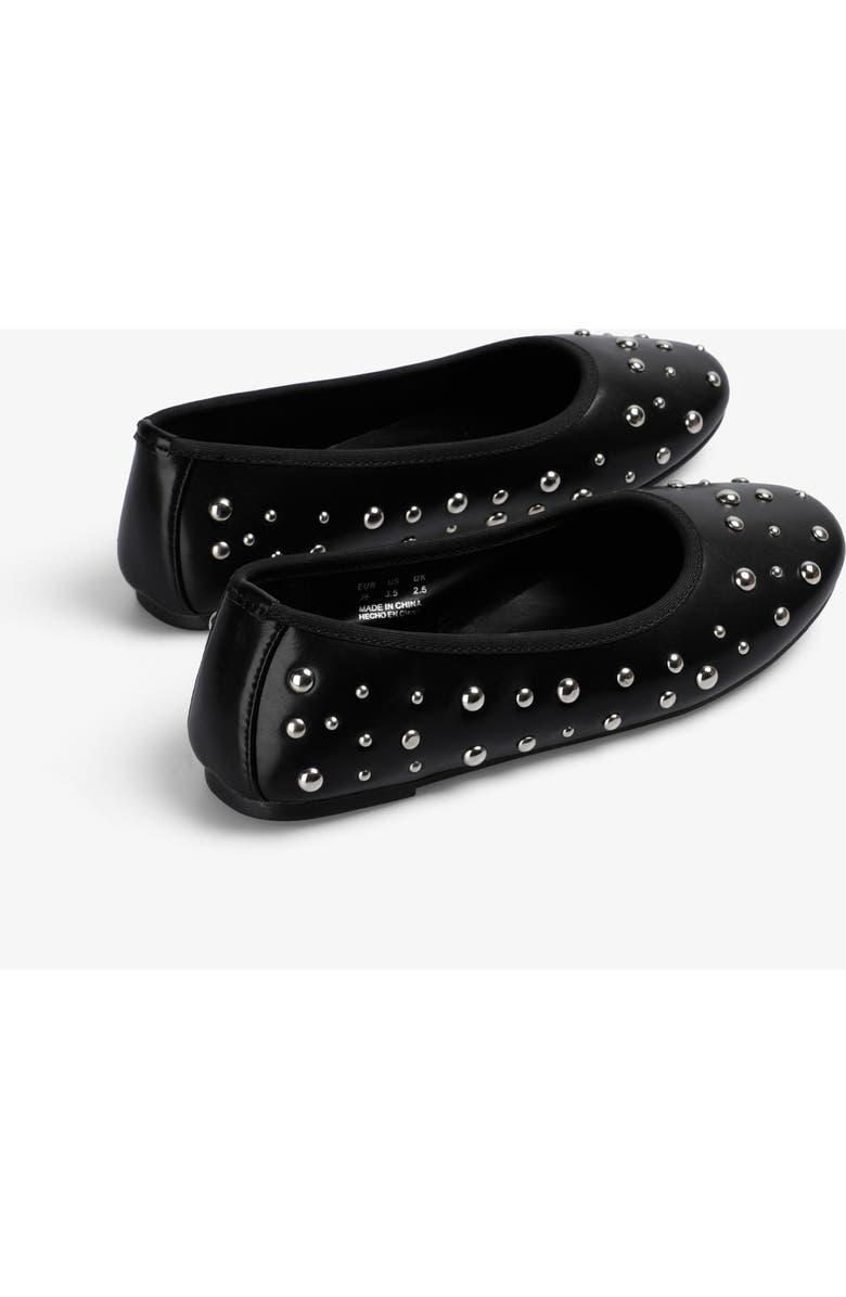 Scalpers Studs Ballet Shoes Girls, Alternate, color, Black