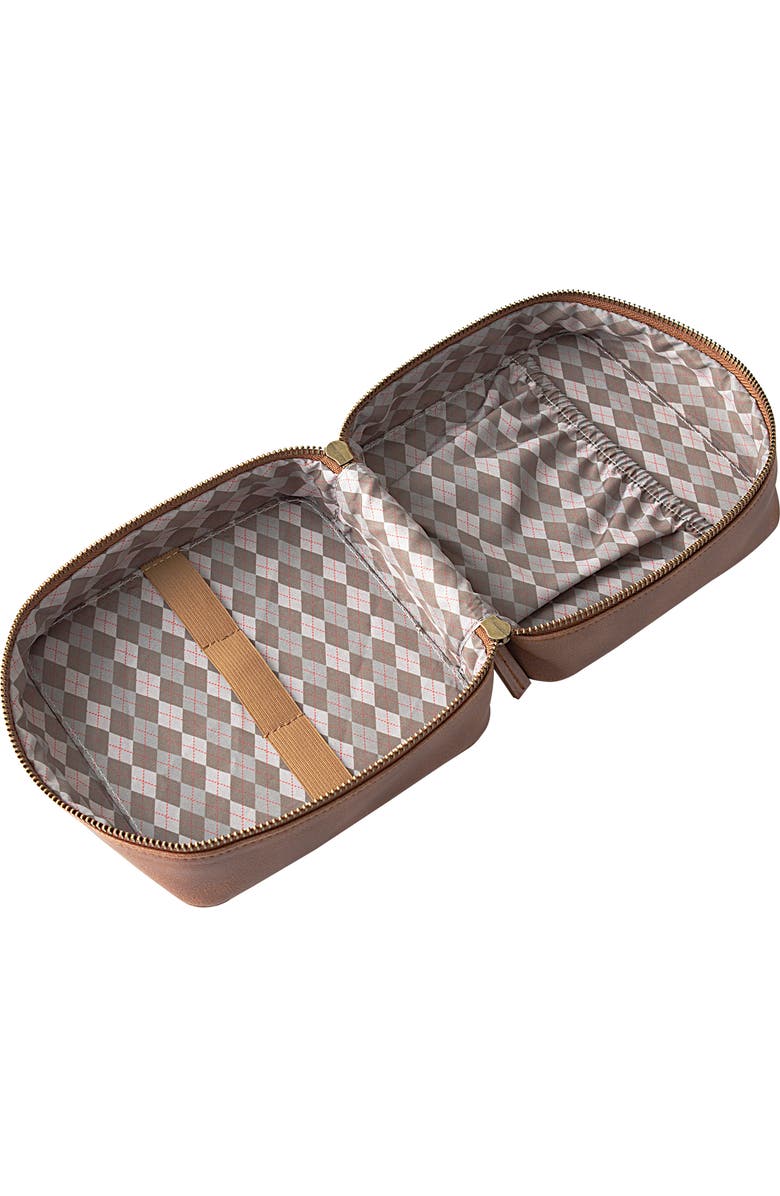 Cathy's Concepts Monogram Vegan Leather Tech Travel Case, Alternate, color,