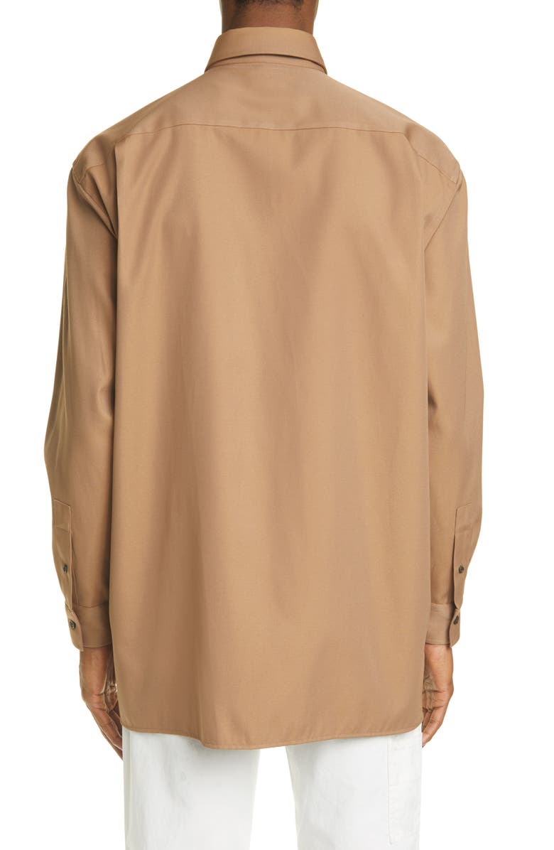 Acne Studios Atlent Longline Button-Up Shirt, Alternate, color, 