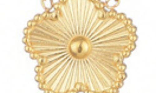 Adornia Tarnish Resistant 14k Yellow Gold Plated 5-leaf Clover Station Necklace In Gold