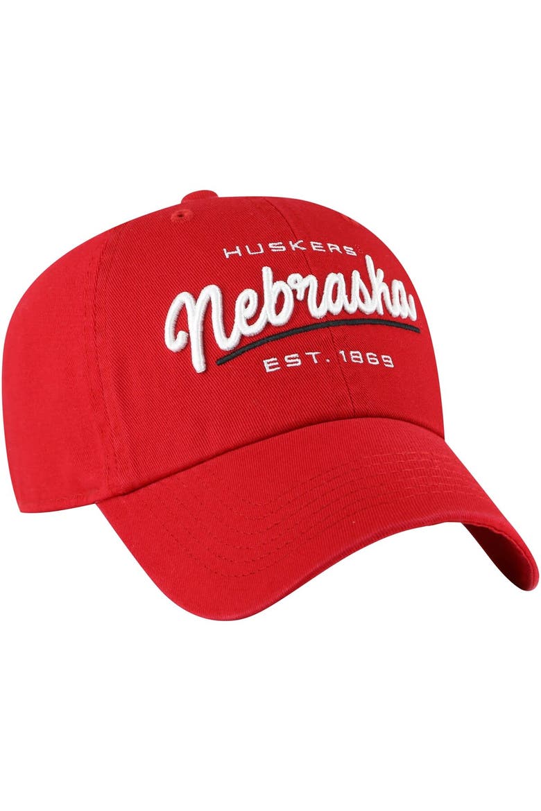 Women's '47 Scarlet Nebraska Huskers Sidney Clean Up Adjustable Hat, Alternate, color, Scarlet