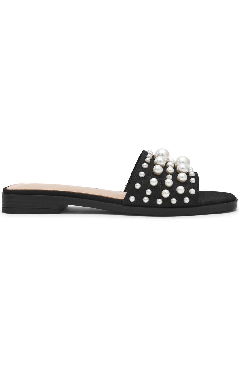 Anne Klein Eugenie Faux Pearl Slide Sandal, Alternate, color,