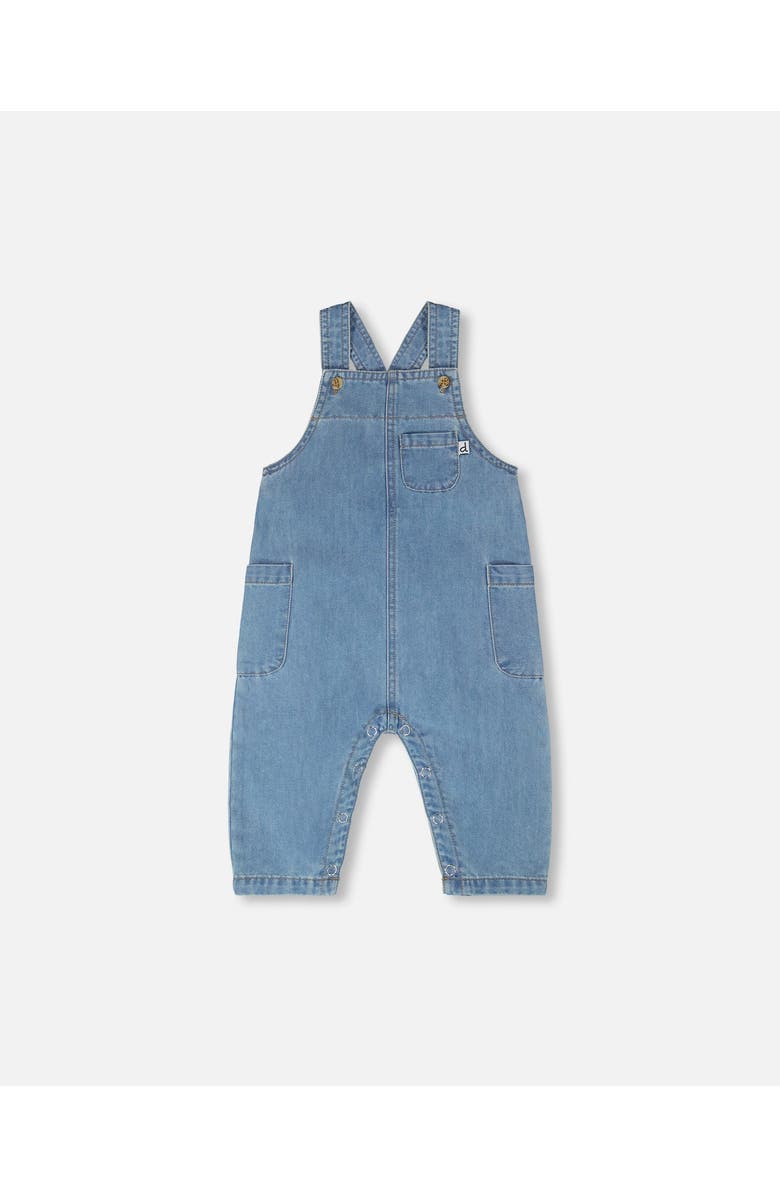 Deux par Deux Sleeveless One-Piece Chambray Overall, Main, color, Light Blue Denim