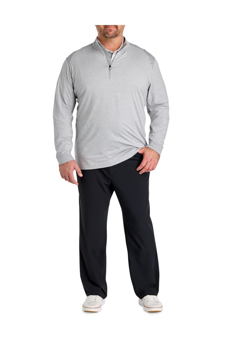 Callaway Big & Tall Soft Touch Colorblocked 1/4-Zip Gold Pullover, Alternate, color, Concrete Heather