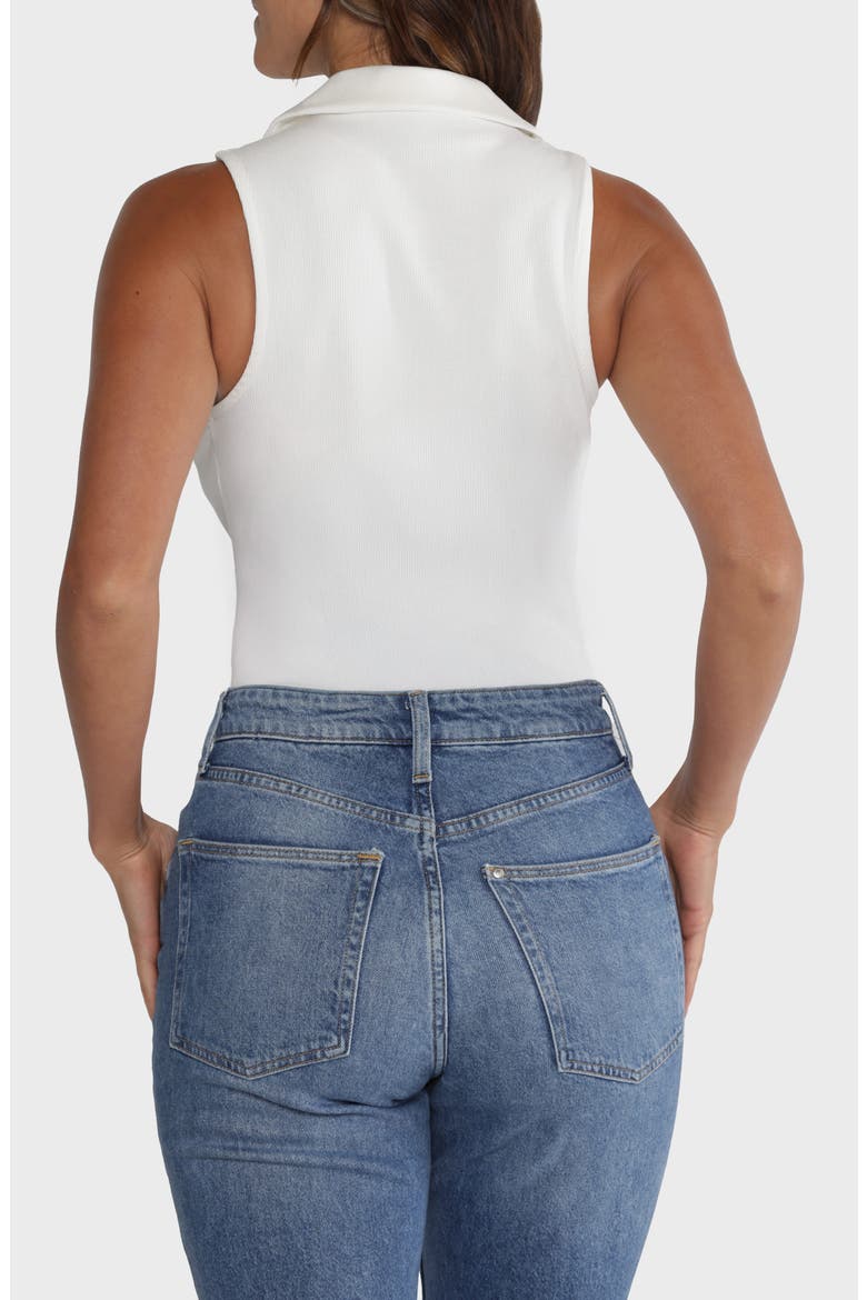 Eliza Polo Tank Top, Alternate, color, WHITE