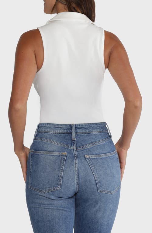Matty M . Eliza Polo Tank Top In White