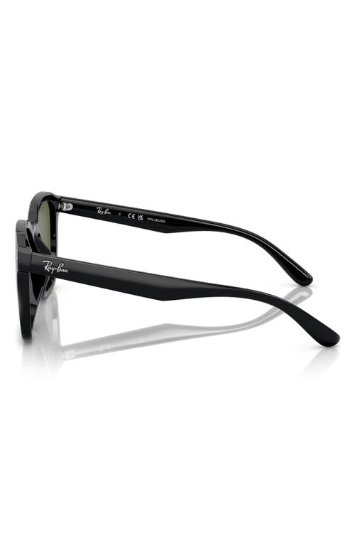 Ray Ban Ray-ban 66mm Polarized Oversize Square Sunglasses In Black