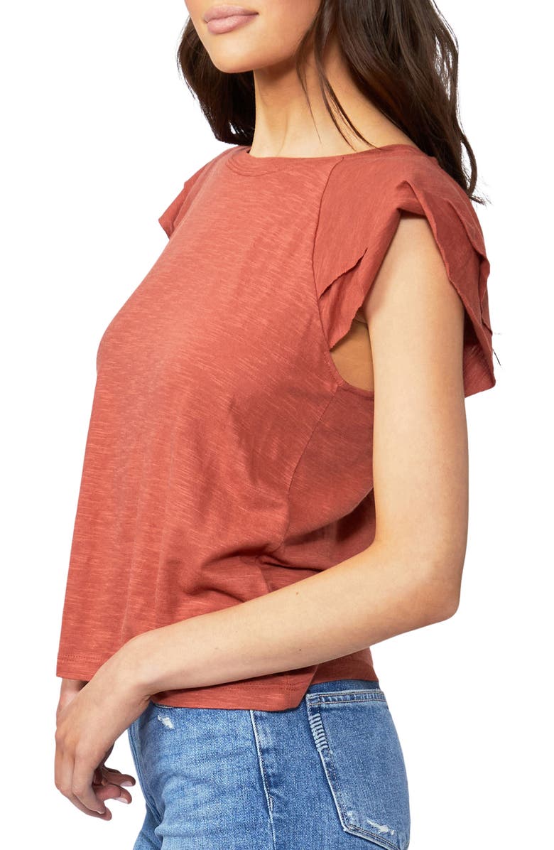 PAIGE Linnea Ruffle Sleeve T-Shirt, Alternate, color, 