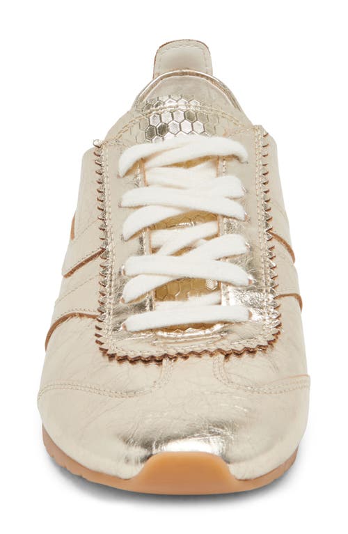 Dolce Vita Delaney Sneaker In Light Gold Crinkle