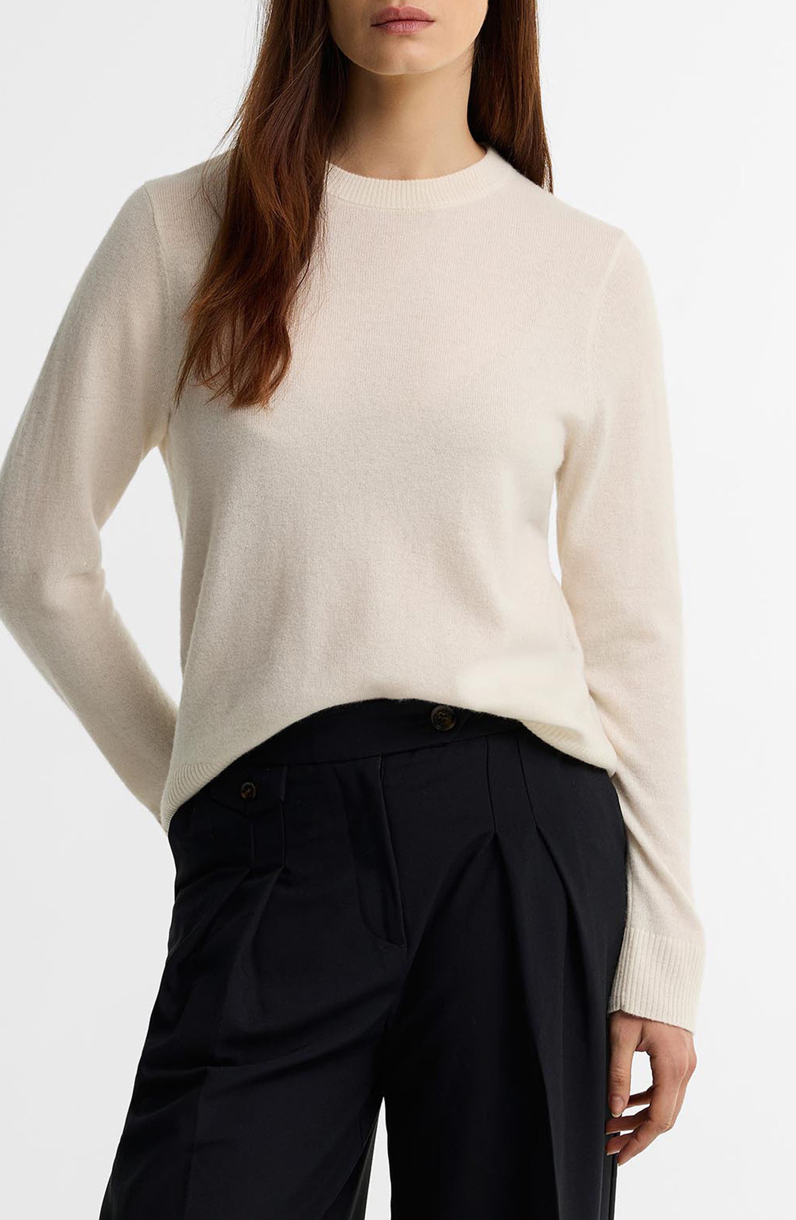 Barbour Penwood Cashmere Sweater in Ecru at Nordstrom, Size 14