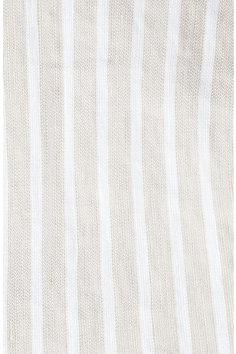 Slim Fit Stripe Non-Iron Cotton & Linen Dress Shirt, Alternate, color, BEIGE